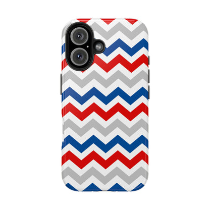 Patriotic Red, White & Blue Chevron – Geometric iPhone Case