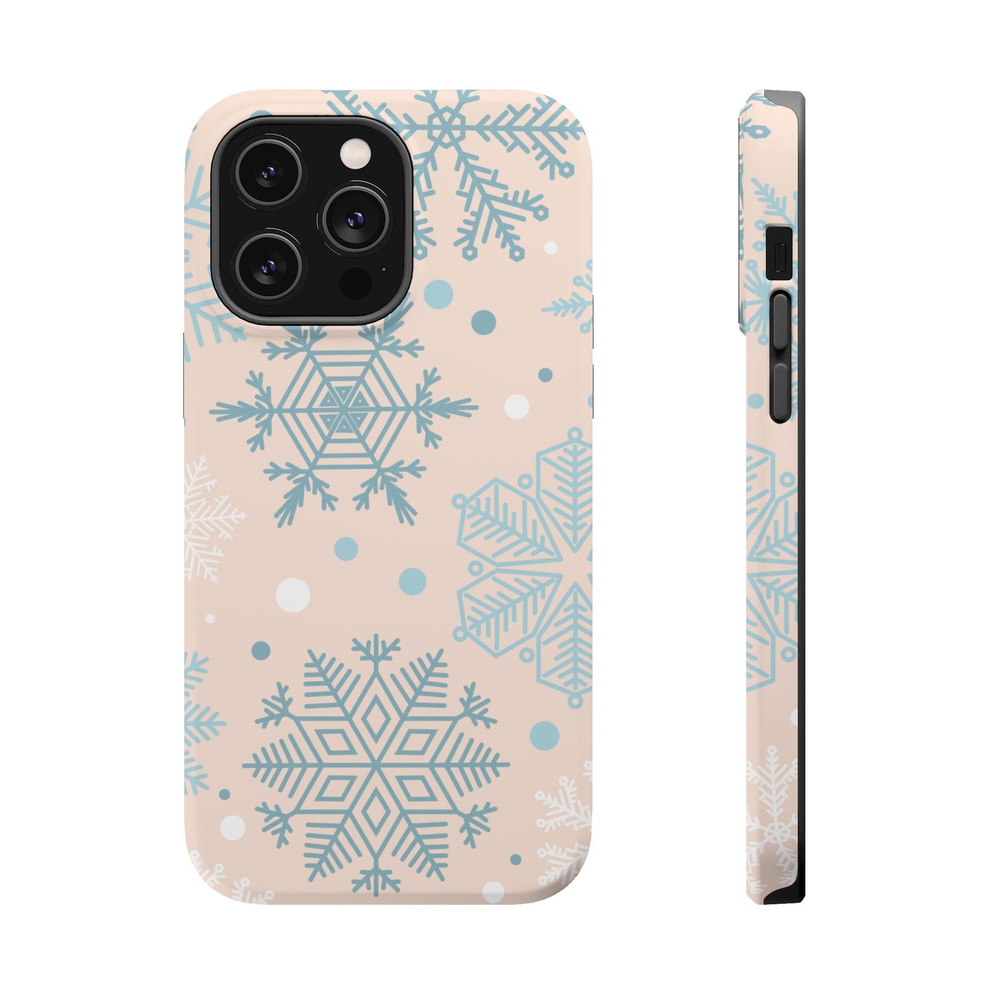 Winter Snowflakes MagSafe iPhone Case – Shockproof, Smooth Matte Finish, Dual-Layer Protection