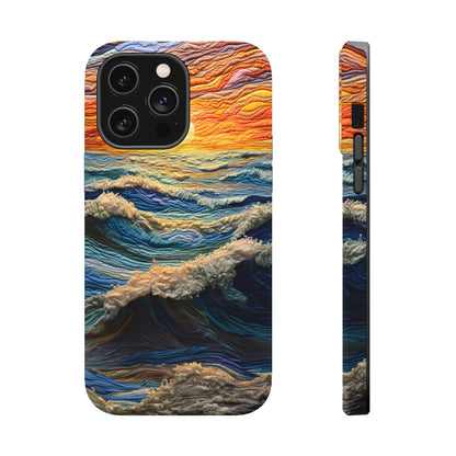 Ocean Sunset Tapestry Waves – MagSafe iPhone Series Case