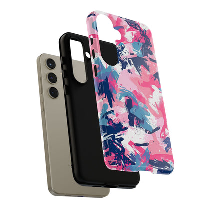 Vibrant Pink & Navy Abstract Splash – Samsung Galaxy Case