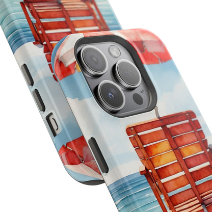 Beachfront Sunset Lounge MagSafe iPhone Case – Rearview Edition