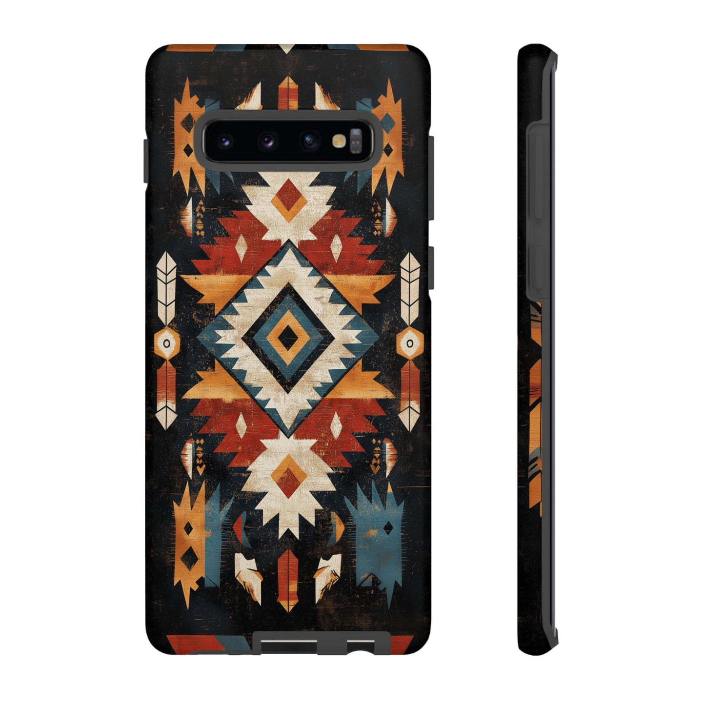 Southwestern Arrow & Diamond Tough Samsung Galaxy Case – Bold Tribal Design, Dual - Layer Protection - BOGO Cases