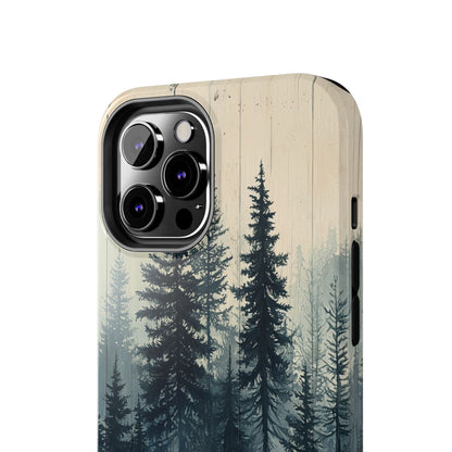 Misty Forest Wood iPhone Case - Nature-Inspired Protective Cover