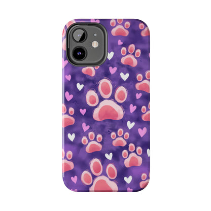 Bold Paw Print iPhone Case - Vibrant Pet-Themed Protective Cover