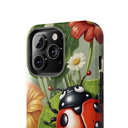 Ladybug Garden iPhone Case – Blooming Floral Art