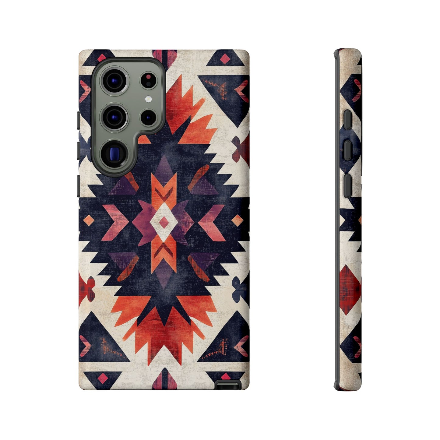 Boho Tribal Starburst Tough Samsung Galaxy Case – Vibrant Geometric Design, Dual - Layer Protection - BOGO Cases