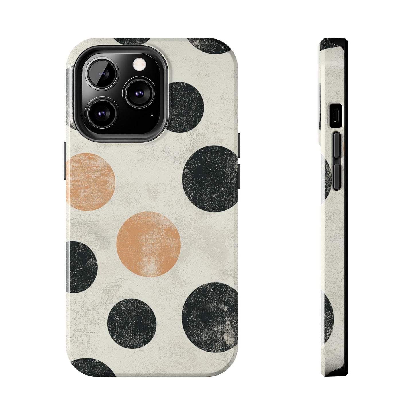 Vintage Polka Dot iPhone Case - Retro Abstract Protective Cover