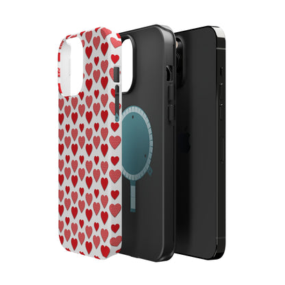 Red & Polka Dot Hearts MagSafe Case