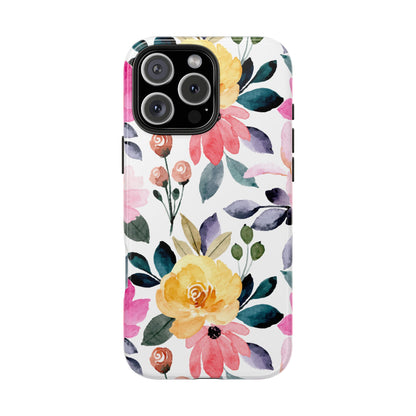 Blossoming Beauty – iPhone Series Case with Vibrant Watercolor Flowers