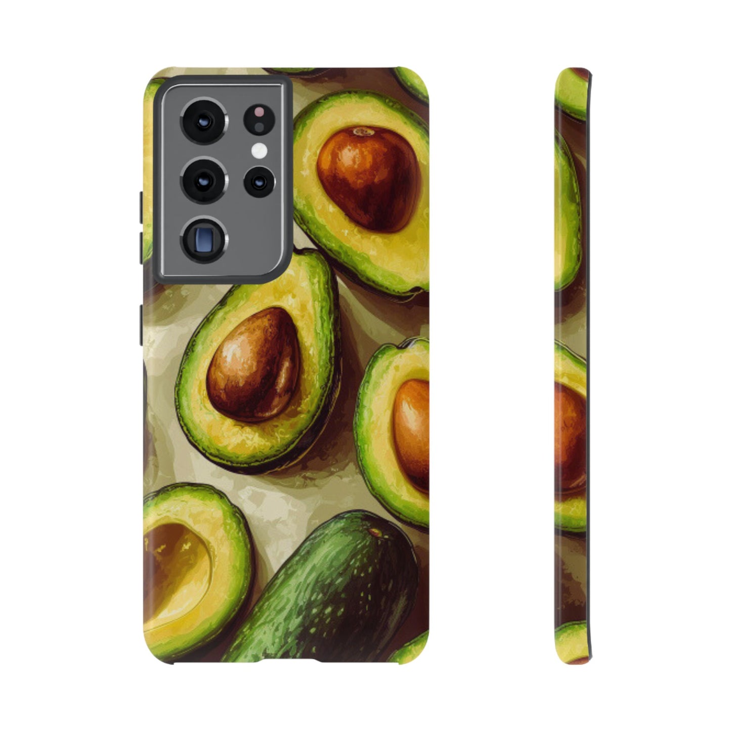 Realistic Avocado Samsung Galaxy  Case – Detailed Green Fruit Design, Shockproof Protection