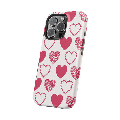 Clustered Pink Hearts MagSafe iPhone Case