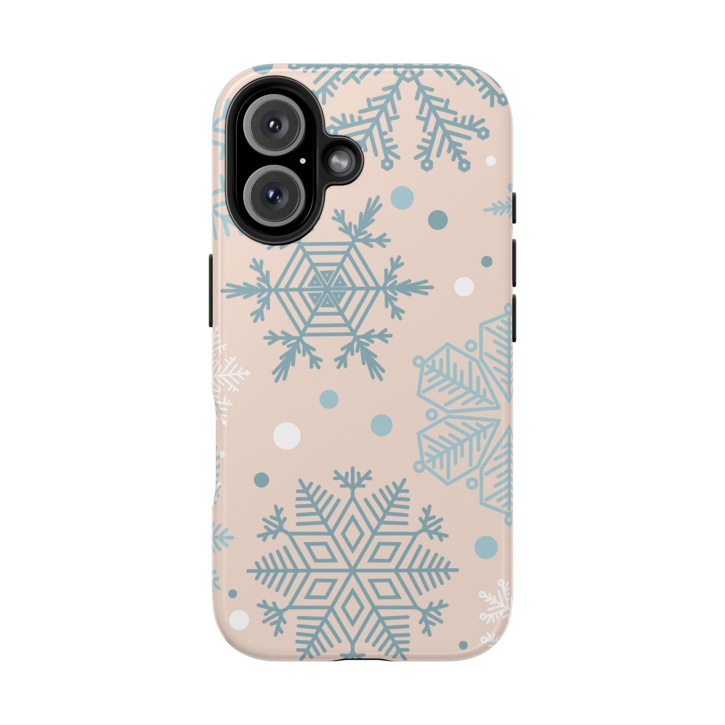 Winter Snowflakes iPhone Case – Shockproof, Smooth Matte Finish, Dual-Layer Protection