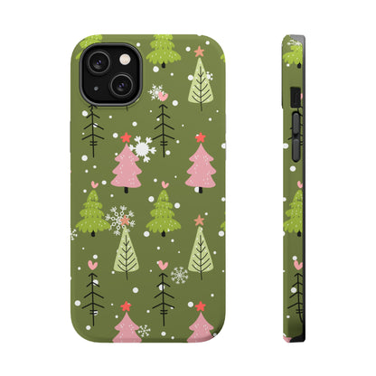 Whimsical Christmas Tree Pattern – MagSafe Phone Series Case