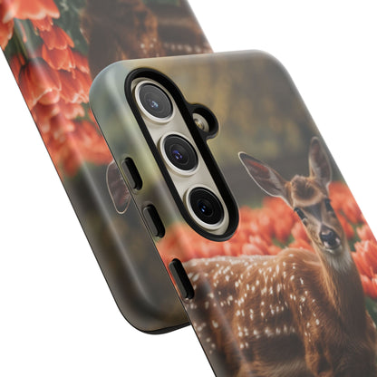 Fawn Among Tulips Samsung Galaxy Case