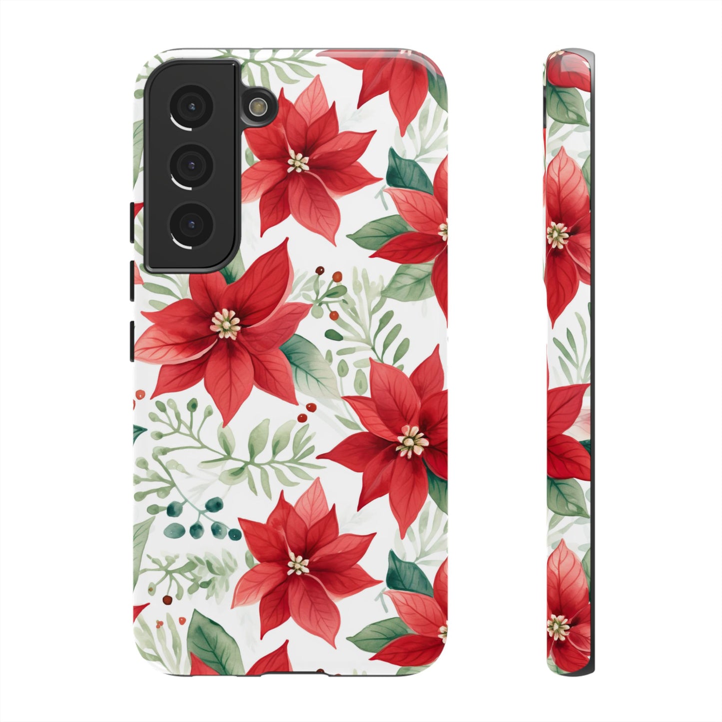 Festive Poinsettia Holiday Pattern – Samsung Galaxy Series Case