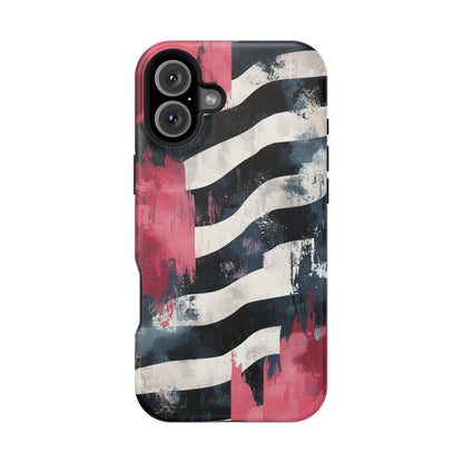 MagSafe iPhone Case: Blood Zebra – Bold Red & Black Pattern