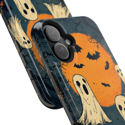 Haunted Ghosts & Full Moon MagSafe iPhone Case – Spooky Halloween Design