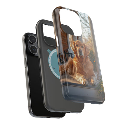 Golden Retriever on Porch - iPhone MagSafe Series Case