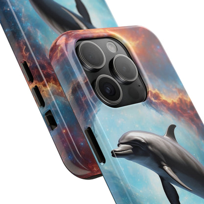 Cosmic Dolphin Space Vibes - iPhone Case