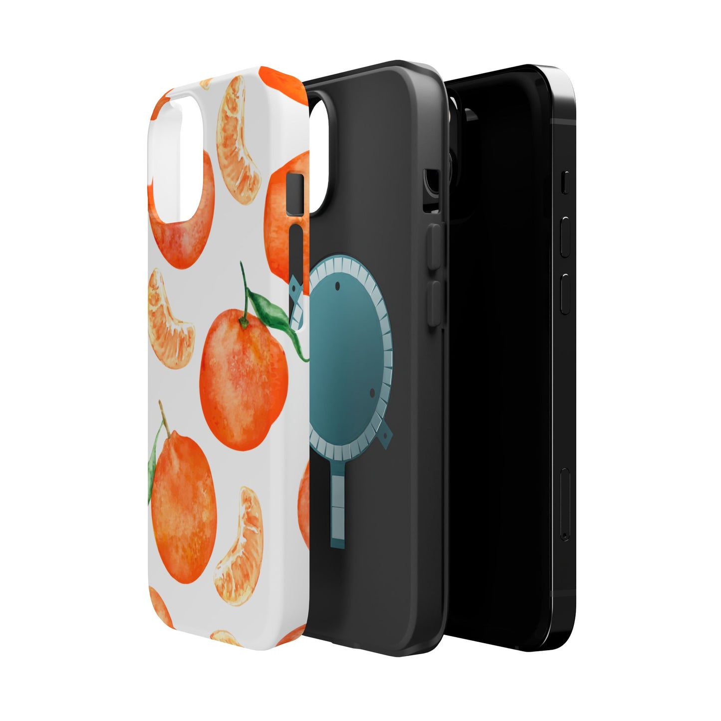 Tangerine Dreams Tough MagSafe iPhone Case – Watercolor Orange Design, Shockproof Dual Protection