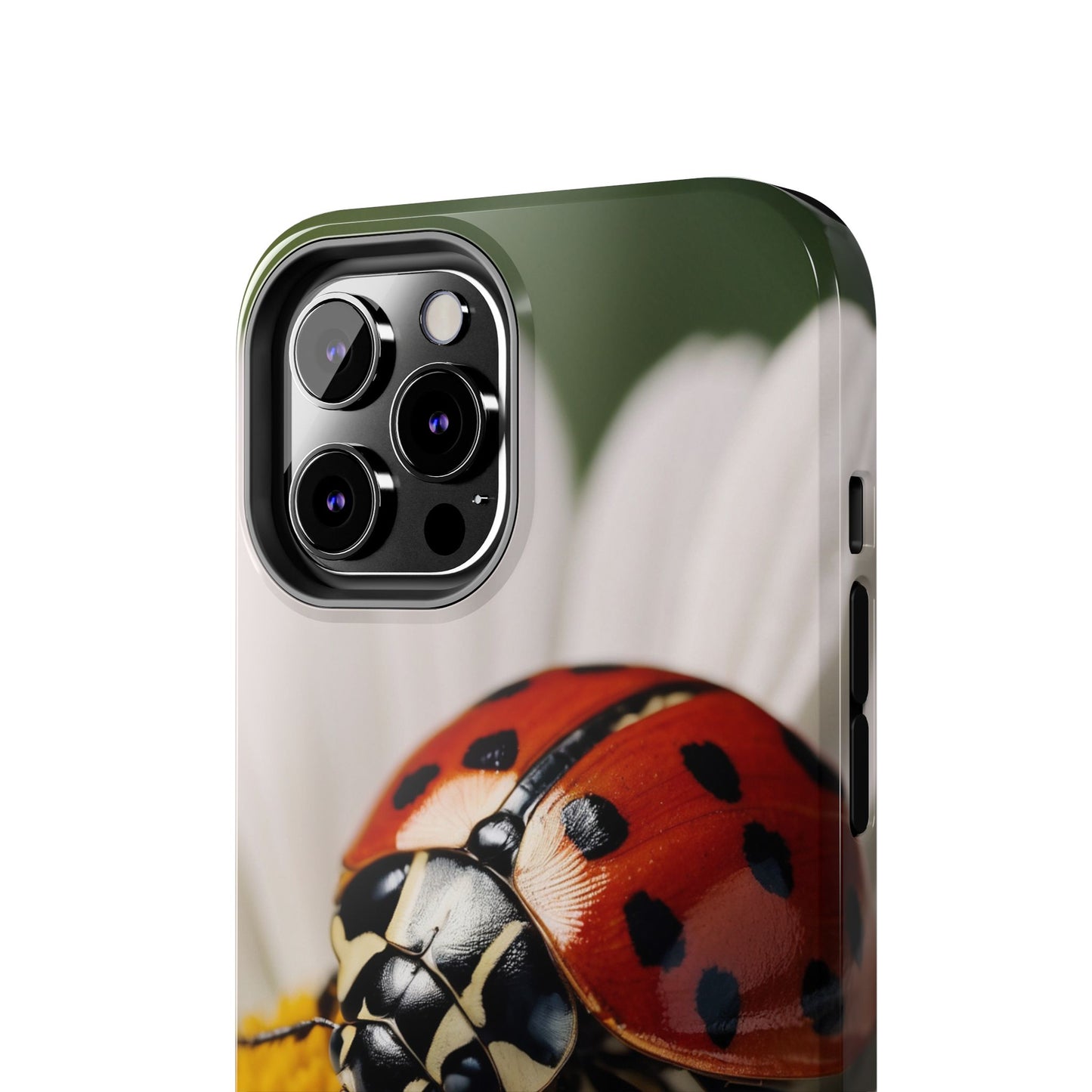 iPhone Case: Ladybug on White Daisy