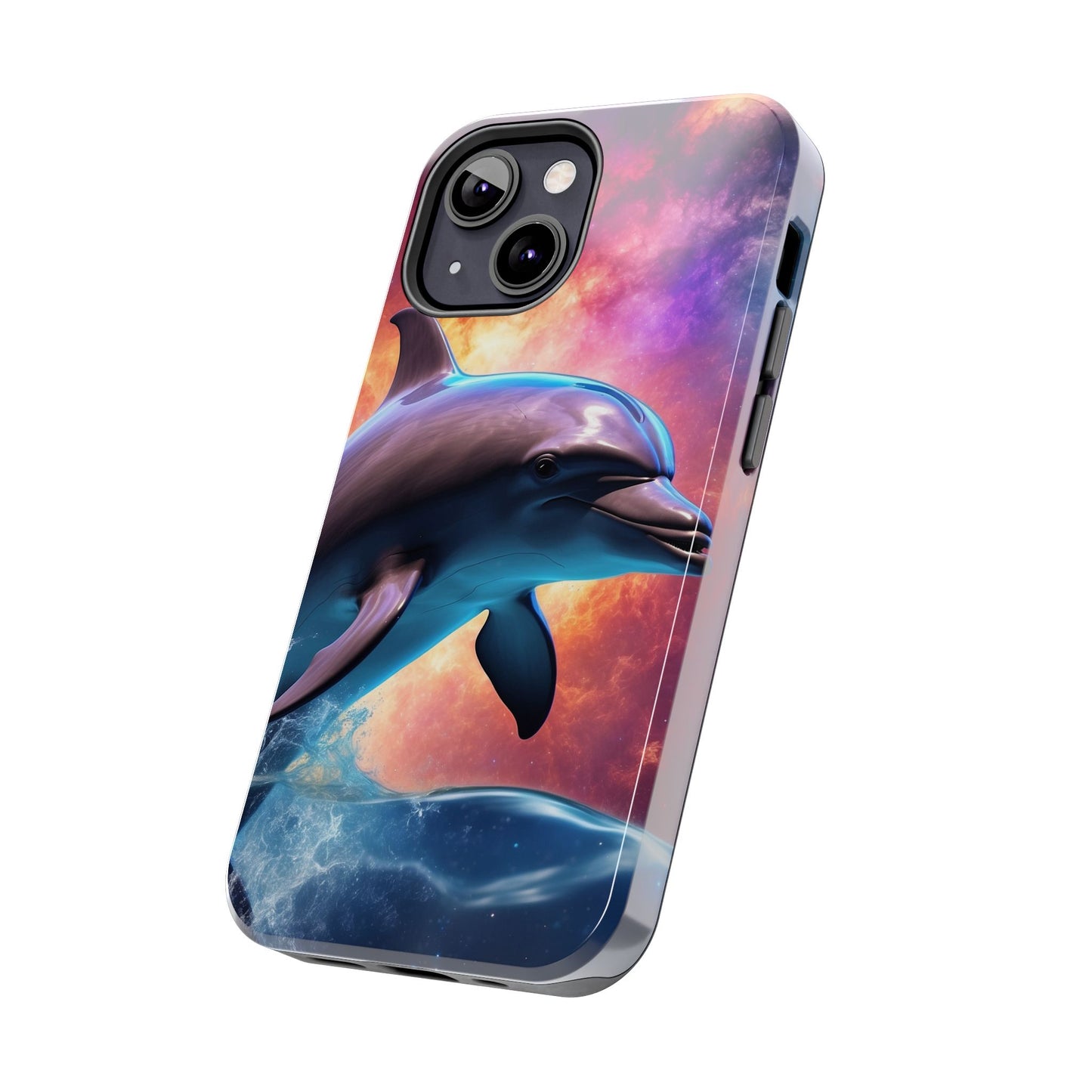 Cosmic Dolphin Galaxy Art - iPhone Case