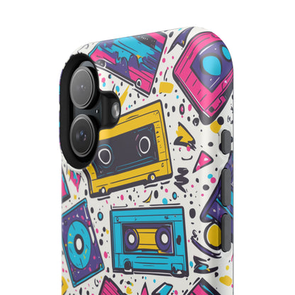 Retro Cassette Vibes Tough MagSafe iPhone Case – Bold 80s Tape Design, Shockproof Protection