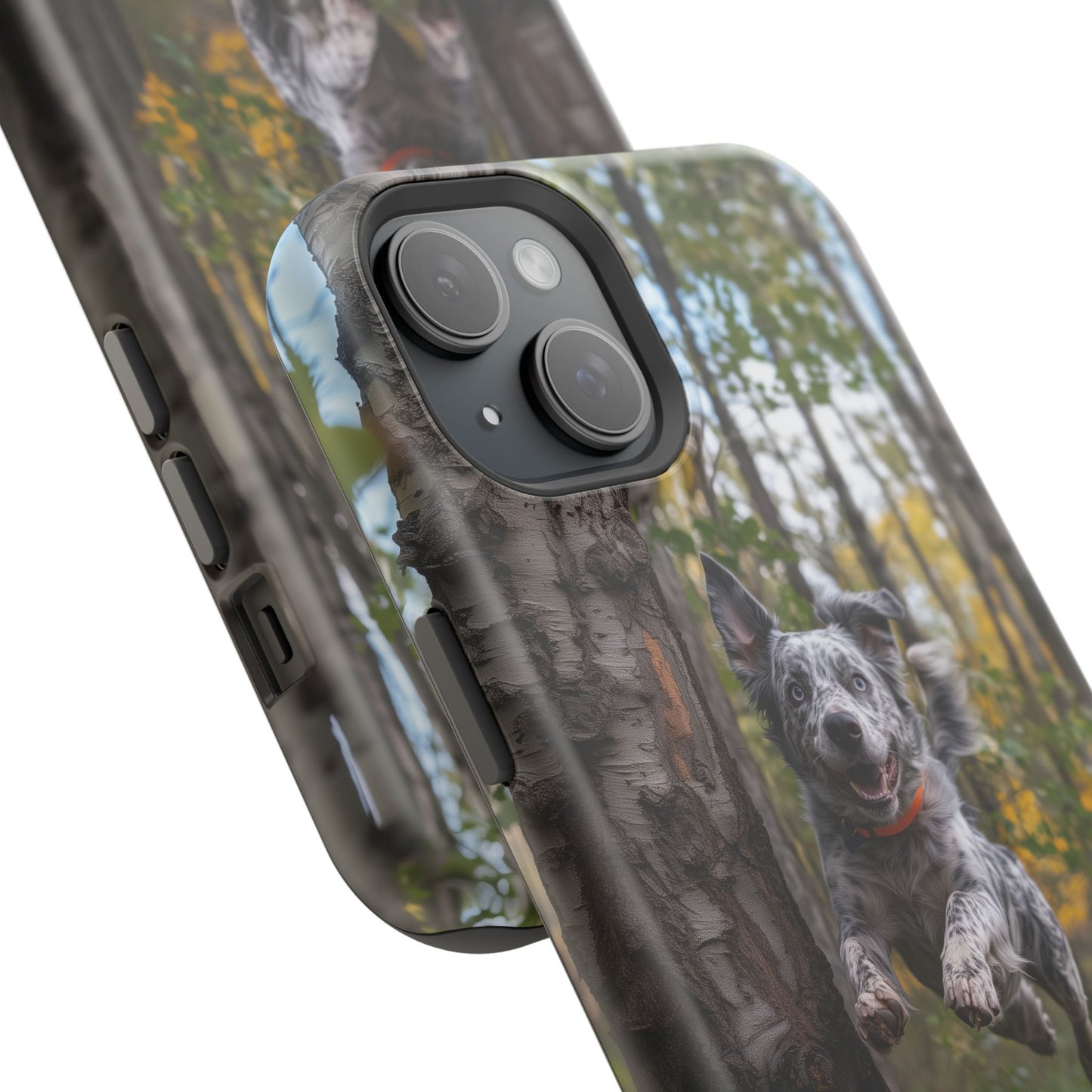 Happy Forest Dog MagSafe iPhone Case – Nature-Inspired Protective Cover