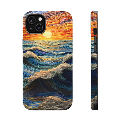 Ocean Sunset Tapestry Waves – MagSafe iPhone Series Case