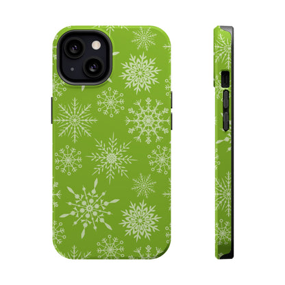 Green Snowflake Pattern – MagSafe iPhone Series Case