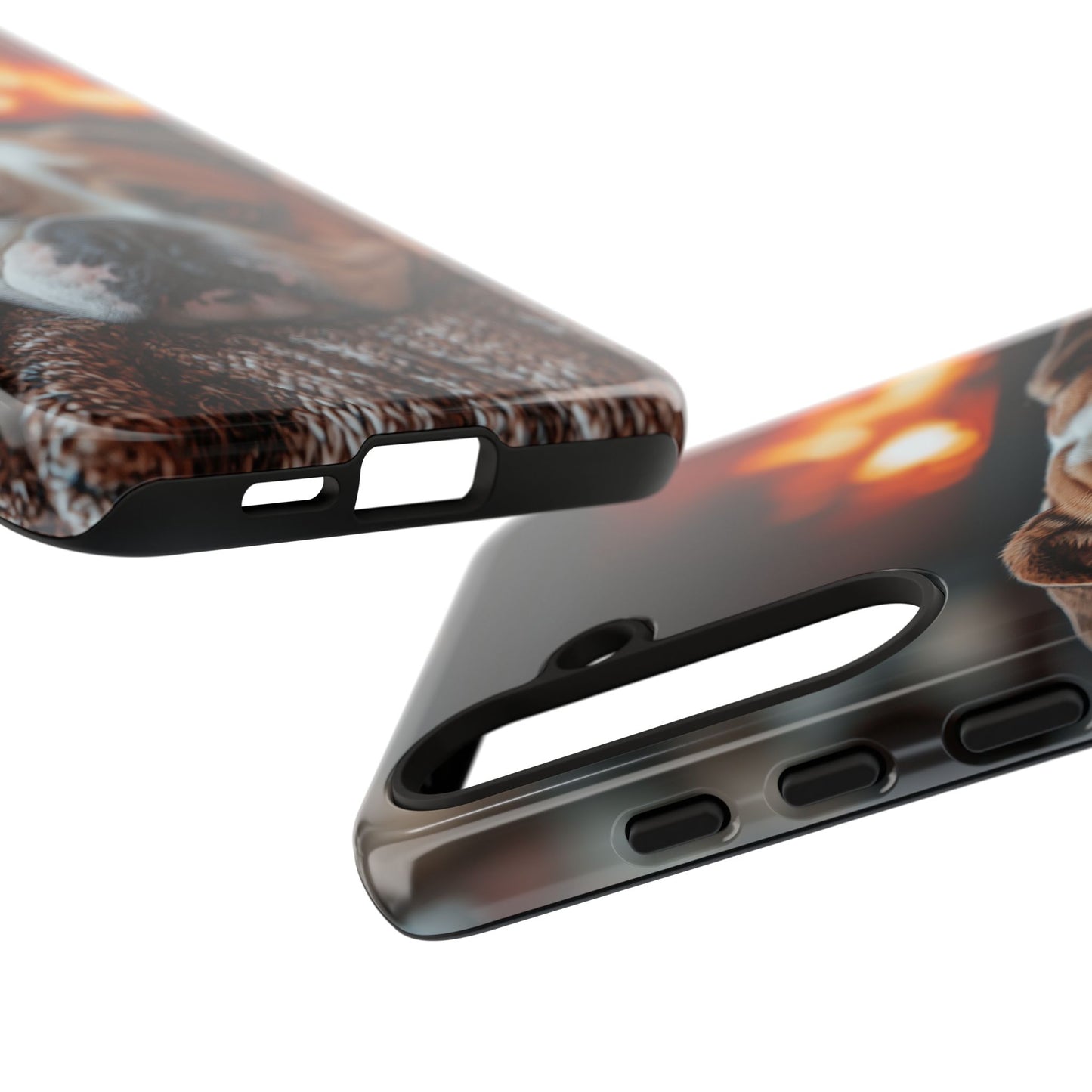 Cozy Bulldog Samsung Galaxy Case – Fireside-Inspired Protective Cover