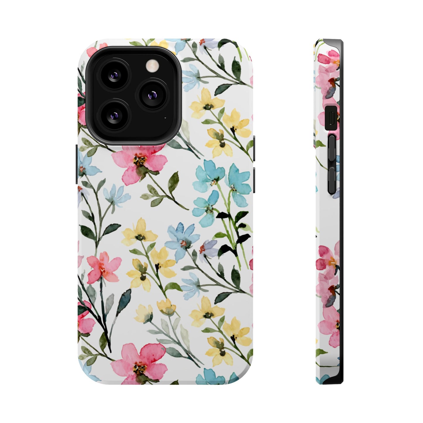 Watercolor Floral Bliss – MagSafe Case with Pastel Flower Design