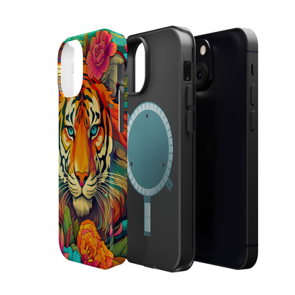 Fierce Rainbow Tiger Art - MagSafe iPhone Case