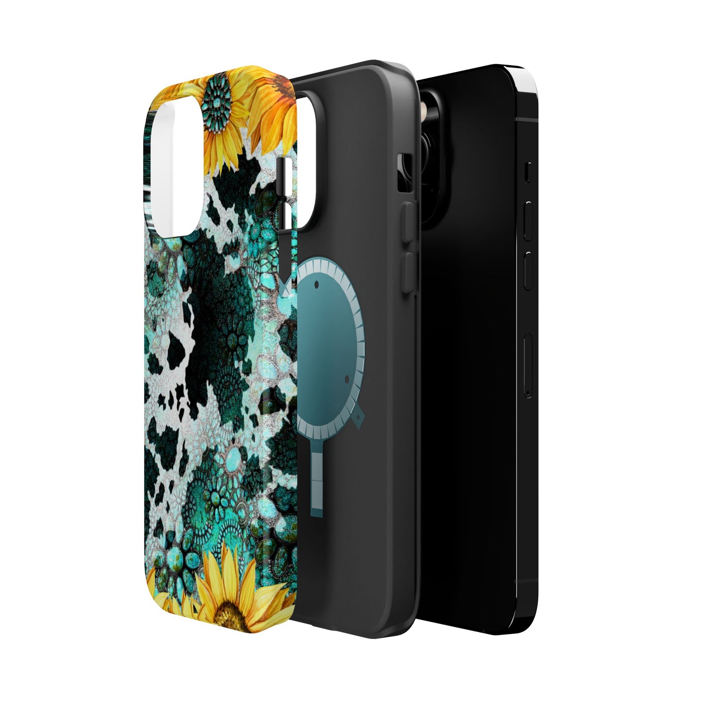 Boho Turquoise Sunflower Lace - MagSafe iPhone Series Case