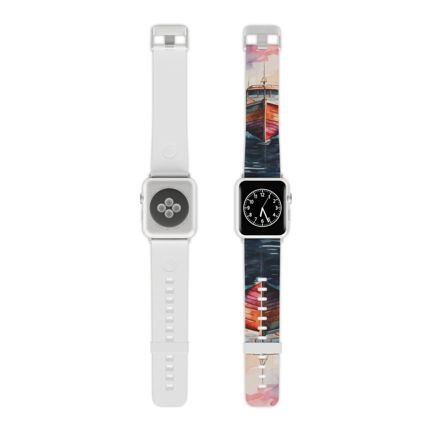 Sunset Sail Watercolor Boat Apple Watch Band