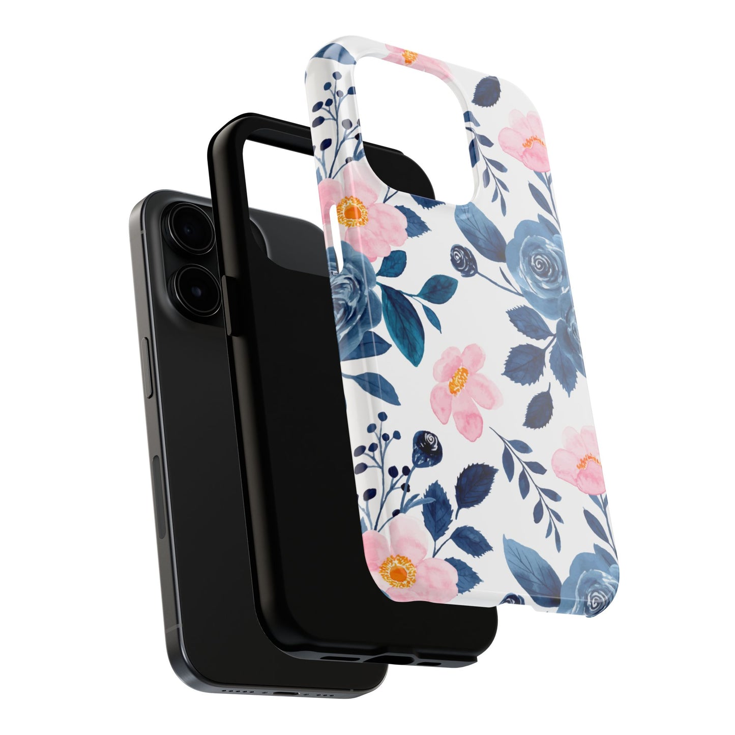 Pastel Garden Charm – iPhone Series Case with Watercolor Flowers