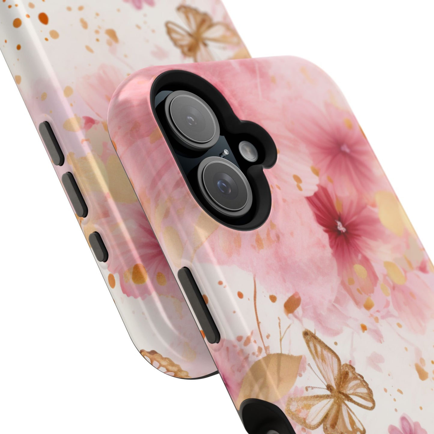 Blush Pink Floral Butterfly - MagSafe iPhone Case