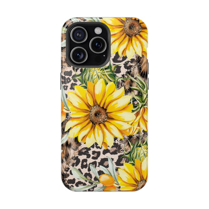 Leopard Sunflower Chic - MagSafe  iPhone Series Case