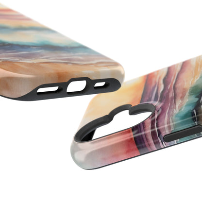 Sunset Waves MagSafe iPhone Case – Vibrant Watercolor Design