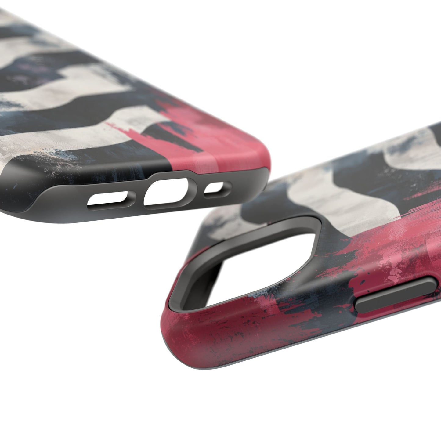 MagSafe iPhone Case: Blood Zebra – Bold Red & Black Pattern