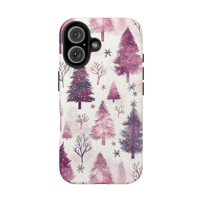 Winter Wonderland Purple Christmas Trees – iPhone Series Case