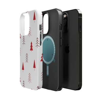 Scandi Red Pine Trees - MagSafe iPhone Series Case