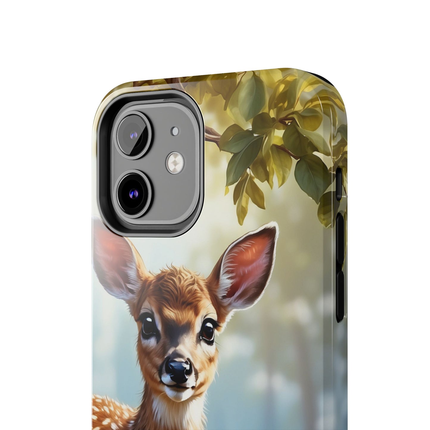 Whimsical Fawn in a Sunlit Forest iPhone Case