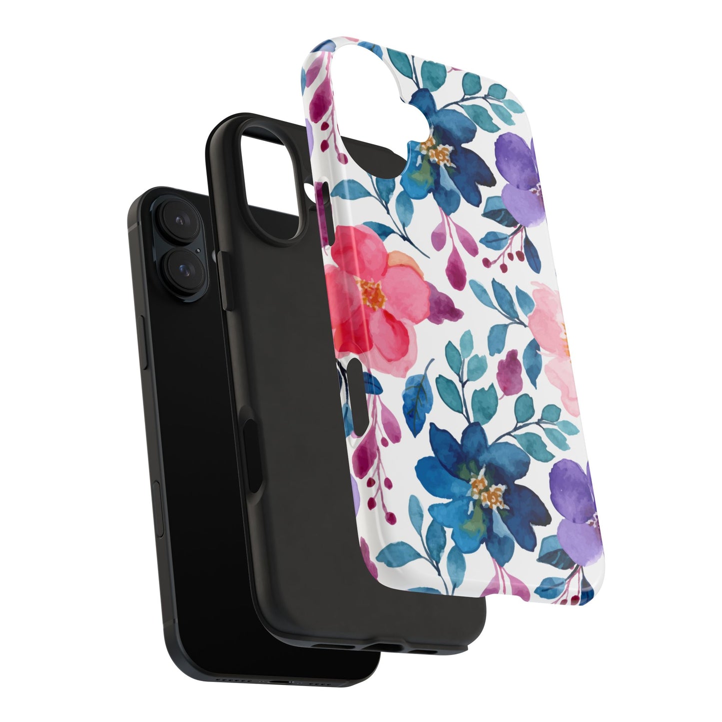 Mystic Bloom – iPhone Case with Elegant Watercolor Floral Design