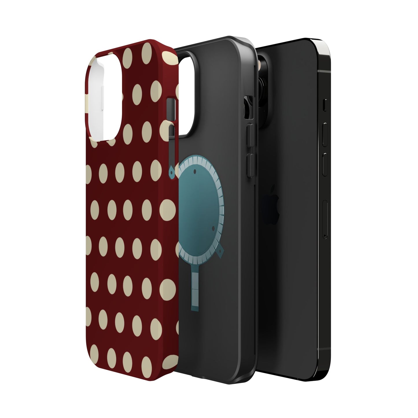 Classic Red & Cream Polka Dots - MagSafe iPhone Case