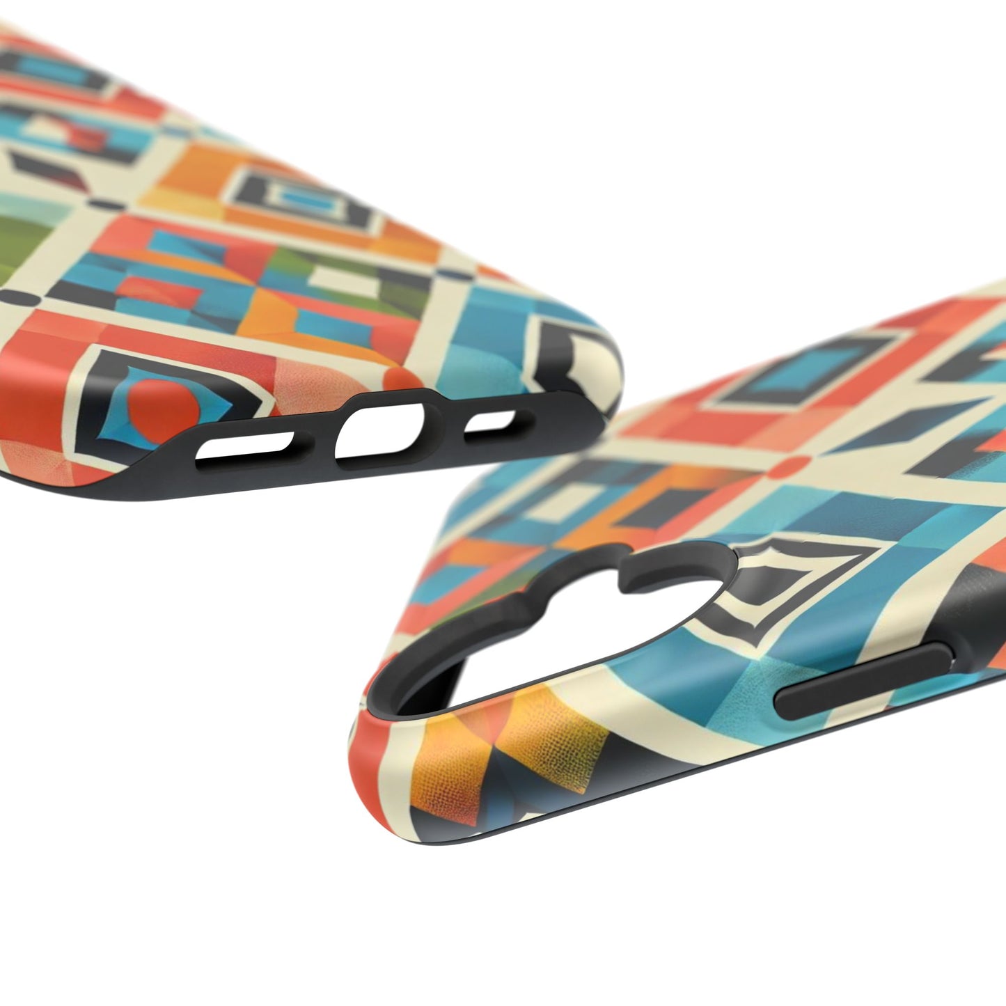 Harlequin Geometric MagSafe iPhone Case - Vibrant Abstract Protective Cover