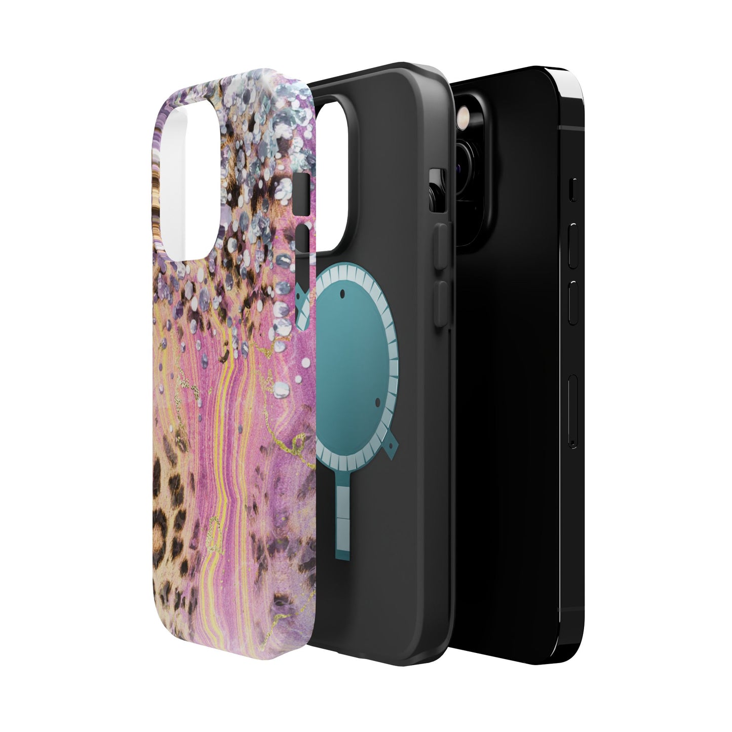 Glitter Glam Leopard – Magsafe iPhone Series Case