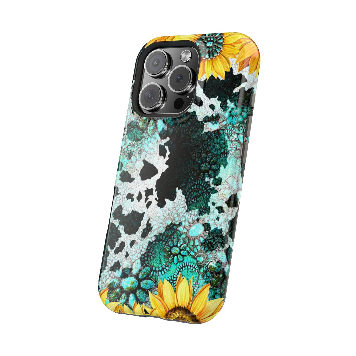 Boho Turquoise Sunflower Lace - MagSafe iPhone Series Case