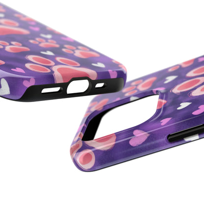 Bold Paw Print iPhone Case - Vibrant Pet-Themed Protective Cover