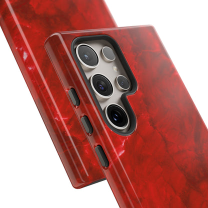 Bold Red Marble Samsung Galaxy Case – Luxe Modern Design with Vibrant Finish